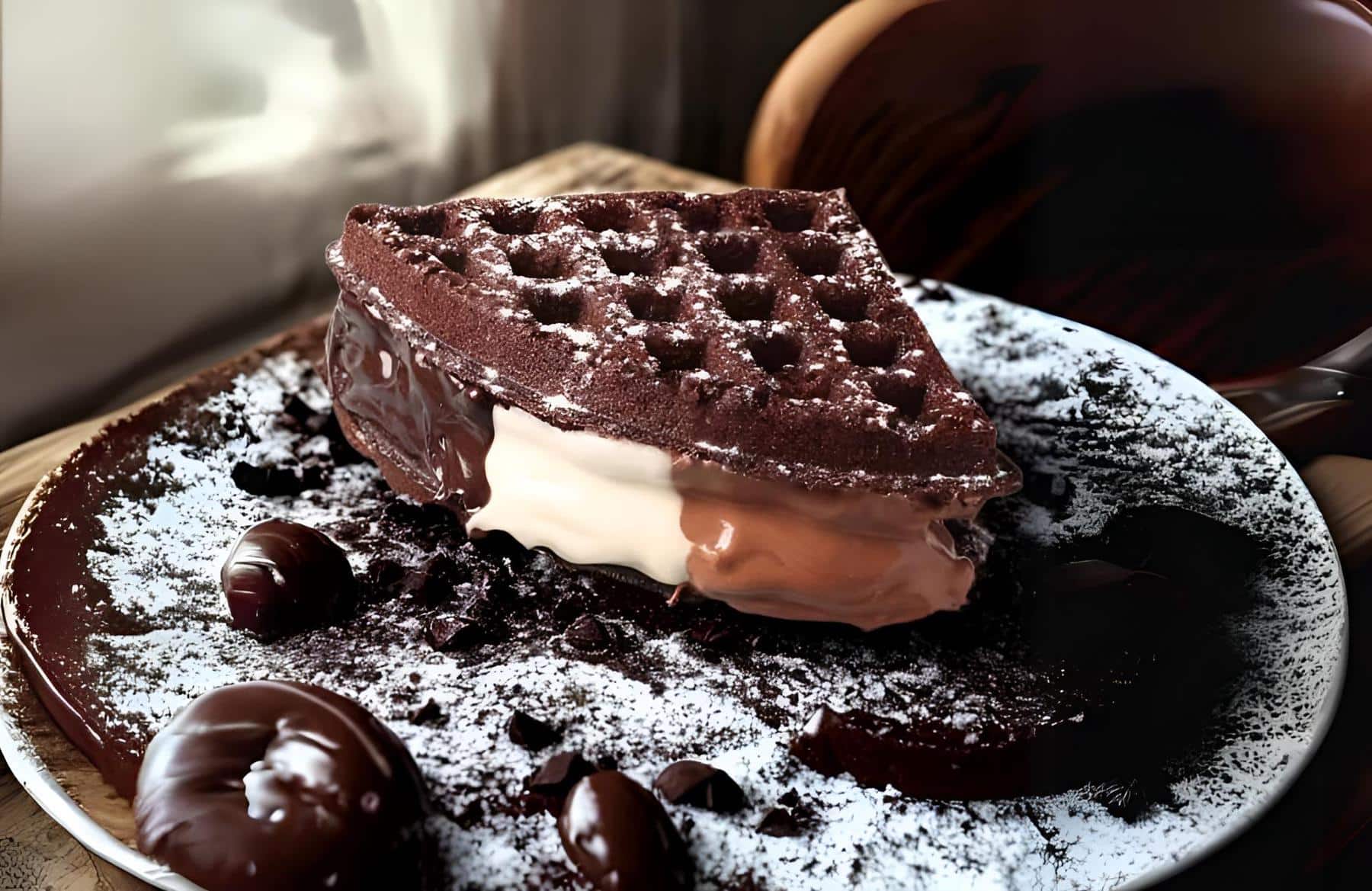 Triple Chocolate Waffle